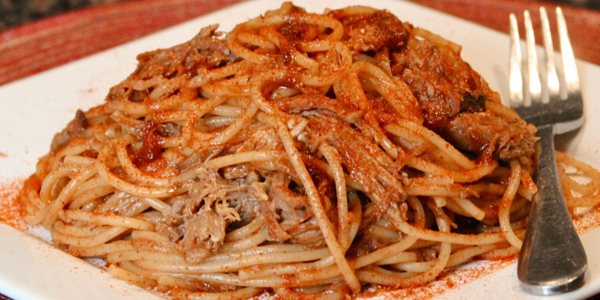 Soul Spaghetti made with Mr. Levi's Mild Soul Sauce