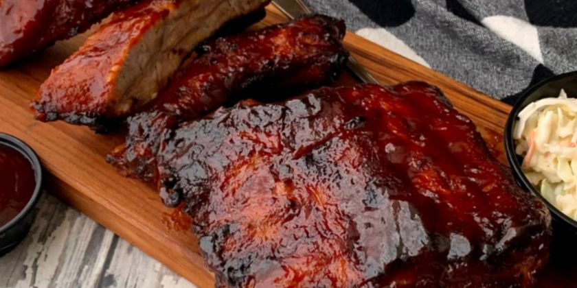 Traditional BBQ Ribs made with Mr. Levi's Mild Soul Sauce